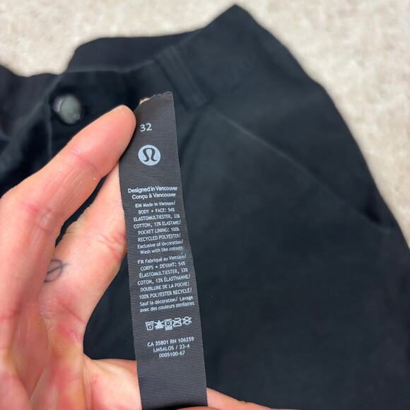 Lululemon Athletica ABC Slim Fit Pants Chino Trousers Men's 32x27 - Picture 5 of 8